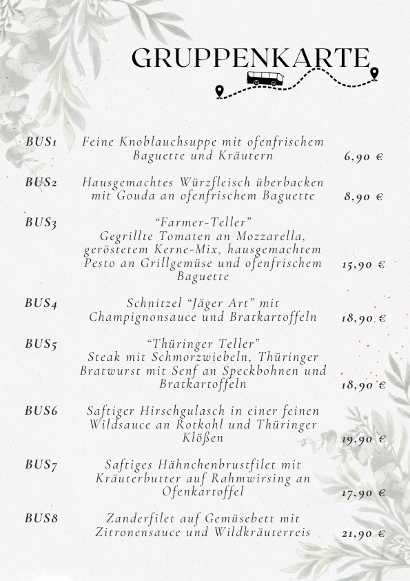 Speisekarte - Vorspeisen / Suppen